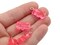 5 20mm Strawberry Pink Gummy Bear Charms - Resin Pendants with Platinum Colored Loops
